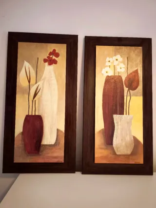 Pack 2 Cuadros decorativos de madera.
