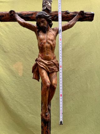 Crucifijo Español Antiguo Madera S.XVIII