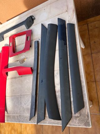 Embellecedores Interior BMW E46 Rojo y Negro