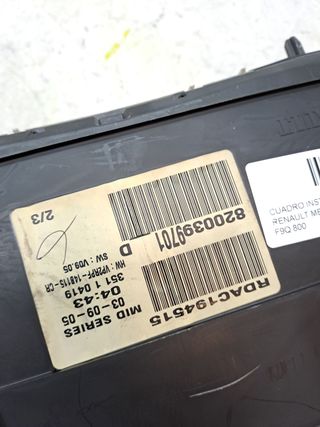 CUADRO INSTRUMENTOS RENAULT MEGANE II COUPE/CABRIO