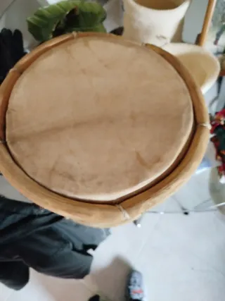 Tambor artesano piel y bambú africano