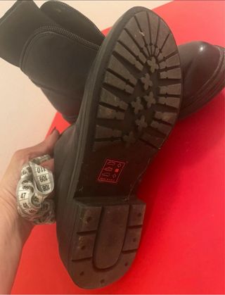 Stivaletti donna finta pelle neri con zip