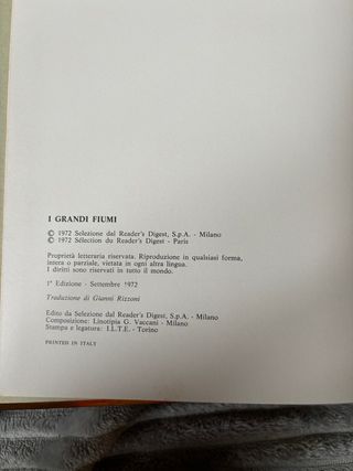 Libro i grandi fiumi prima edizione