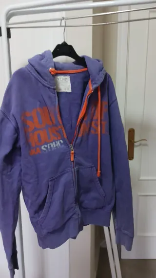 Chaqueta estampada y deportiva azul Talla L