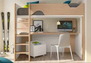 CAMA ALTA CON ESCRITORIO FRM.