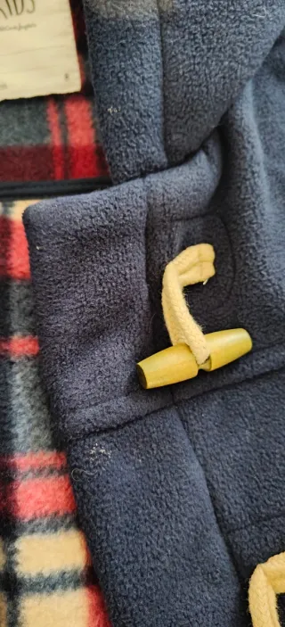 Trenca azul marino forro cuadros