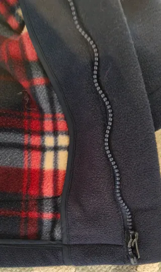 Trenca azul marino forro cuadros