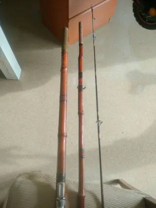 Caña de pesca de bambú