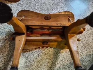 Taburetes antiguos camello (2 unidades)