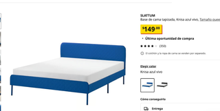 Somier SLATUM IKEA Azul