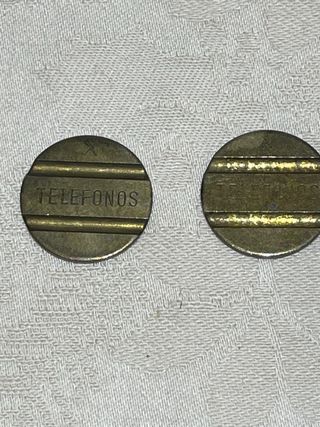 Monedas TELEFONOS doradas
