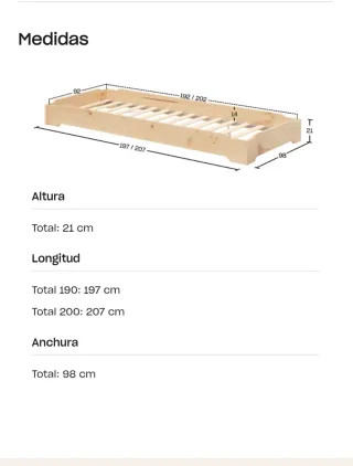 Cama Montessori Apilable 90