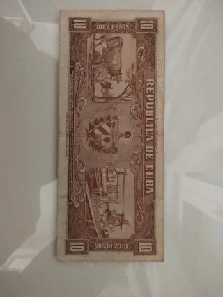 10 Pesos Cubanos 1958