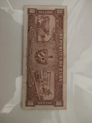 10 Pesos Cubanos 1958