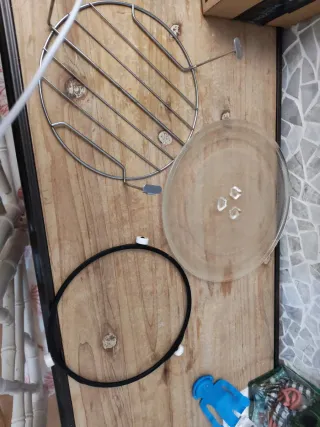 Plato giratorio microondas y rejilla