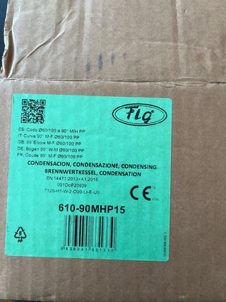 Gomito 90º per caldaia a condensazione