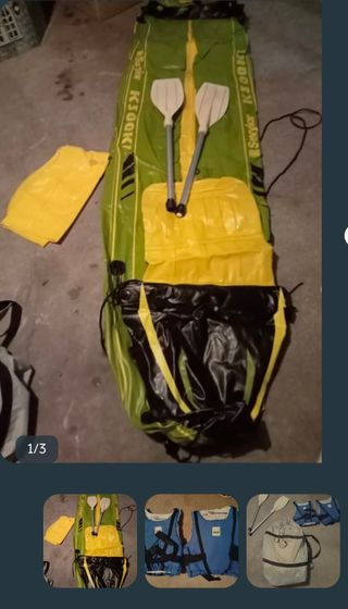 Kayak hinchable Sevylor K300K + 2 chalecos