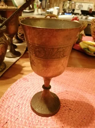 Set 3 Calici Bicchieri Ottone