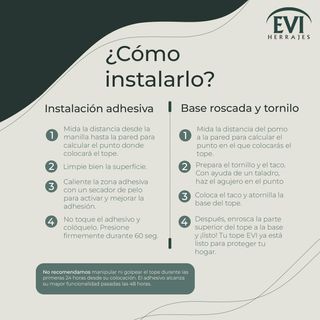 EVI Herrajes | Tope para Puerta | Acero Inoxidable