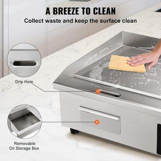 VEVOR Plancha Eléctrica 54 x 30 cm 3 kW Placa de S