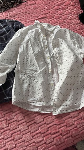 Camisa niño cuadros y lunares 6-7 años