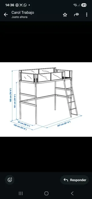Cama alta juvenil IKEA