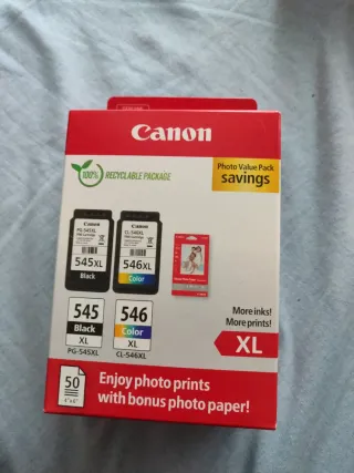 Canon PG-545XL y CL-546XL Cartuchos Tinta