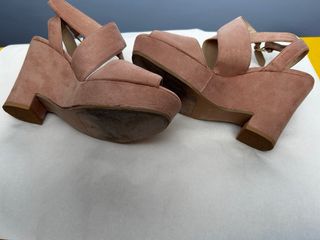 Sandalias cuña rosa nude T38