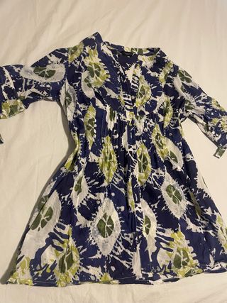 Blusa larga algodón estampado