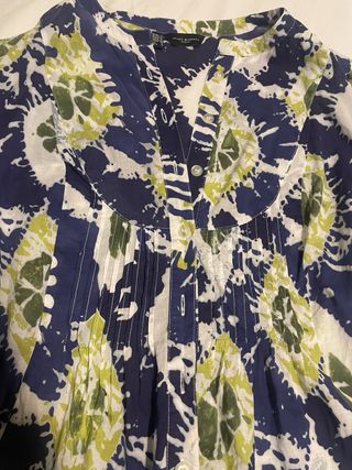 Blusa larga algodón estampado