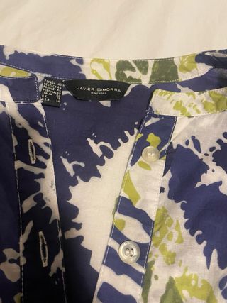 Blusa larga algodón estampado