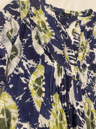 Blusa larga algodón estampado