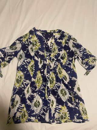 Blusa larga algodón estampado