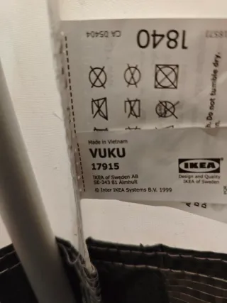 Armario VUKU IKEA Poliéster Blanco/Negro