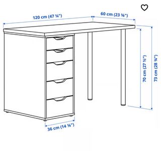 Escritorio IKEA Blanco con Cajonera ALEX