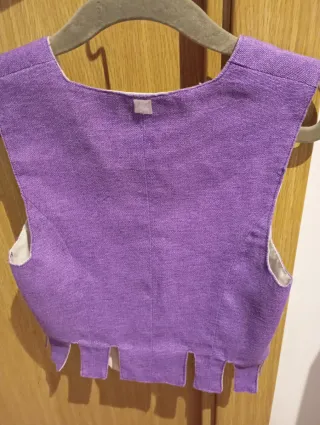 Corsé/Corpiño Fallera Niña Morado Blusa blanca