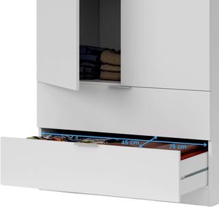 Habitdesign Armario ropero 2 Puertas abatibles 2 c