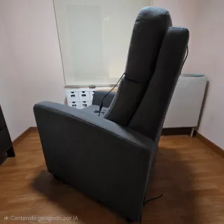 Sillón relax gris tela