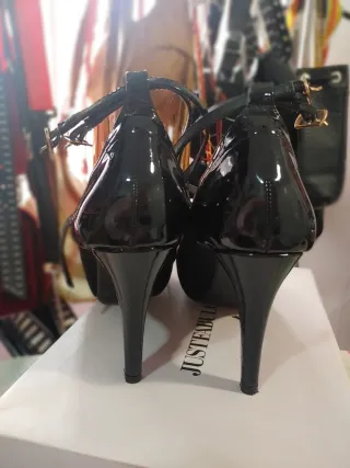 Zapatos Salón Tipo Lolita Negros
