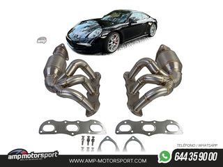 COLECTORES CON CATALIZADOR PARA PORSCHE CARRERA 991 12-16