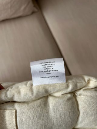 Cojín Gardin Natural Beige Algodón