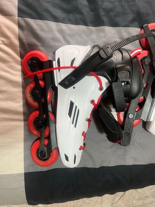 Patines Oxelo MF500 Blanco/Rojo