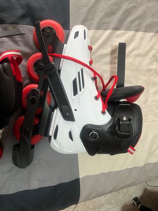 Patines Oxelo MF500 Blanco/Rojo