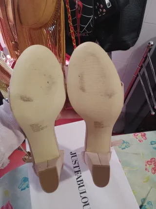 Sandalias Justfab Tira Tobillo nude