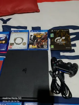 Lote PS4 con 9 juegos y mando