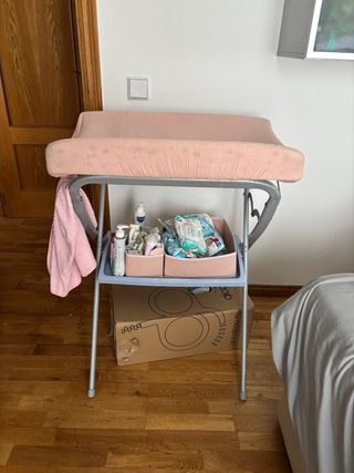 Cambiador bebé metálico acolchado