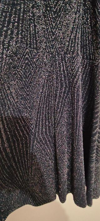 Vestido fiesta azul plateado