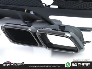 DIFUSOR TRASERO MERCEDES GLE W166 15-18 + COLAS NEGRAS