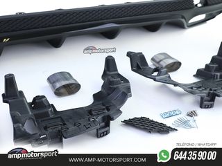 DIFUSOR TRASERO MERCEDES GLE W166 15-18 + COLAS NEGRAS