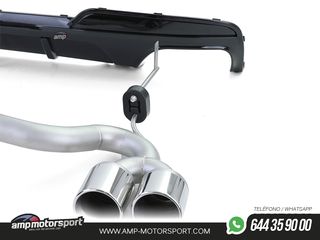 DIFUSOR TRASERO BRILLO BMW SERIE 5 F10/F11 + CONVERSIÓN A DOS SALIDAS